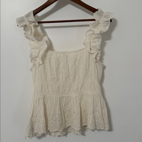 Old Navy Cream Ruffle Blouse - Picture 4 of 4
